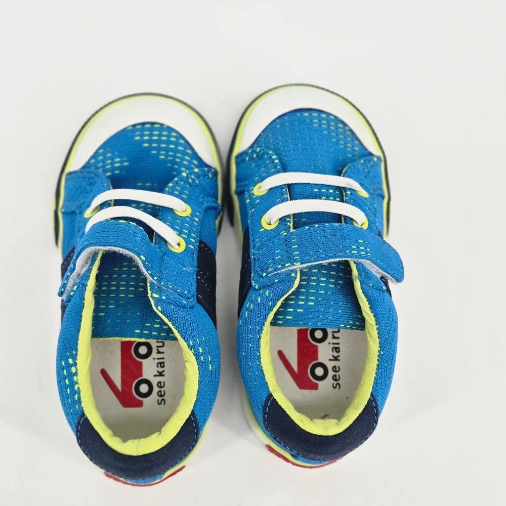 See Kai Run Lucci Blue Wide Toe Box Toddler Boys Athletic Shoes Sneakers 8 NWOT